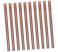 HOMOCONO 10 Pairs Reusable Wooden Chopsticks Heat-Resistant Solid Wood Kitchenware Lightweight Traditional Design for Rice Noodles Asian Dishes Family Use