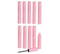 HOMOCONO 10 Pcs Refillable Plastic Eyelash Cream Container Lightweight Mascara Tube Pink Eyelash Brush Empty Tube for Cosmetic Salons