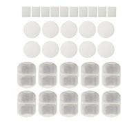 HOMOCONO 10 Sets Cat Water Fountain Filters Replacement with Non-woven Fabric and Sponge Compatible with 7l Stainless Steel Pet Drinking Fountains for Fresh Water at Homes or Animal Clinics