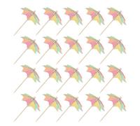 HOMOCONO 100pcs Cocktail Umbrellas Cake Picks for Tropical Party Decorations Long Toothpicks for Appetizers Hawaiian Luau Cupcake Toppers and Drink Accessories for Summer Events