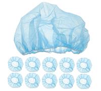 HOMOCONO 100pcs Disposable Breathable Mushroom Caps Elastic Bouffant Caps for Workshop Food Service Lab Use