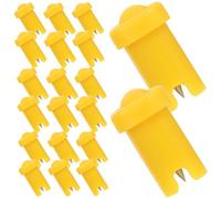 HOMOCONO 100pcs Eyelash Glue Bottle Needles Replacement Pins for Eyelash Extension Bottles, Yellow Pp and Stainless Steel Material, Convenient Anti-blocking Tool for Professional Salon