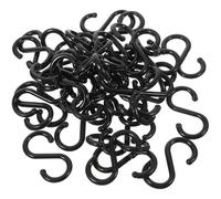 HOMOCONO 100pcs Plastic S Hooks Hanging Hooks for Clothes Kitchen and Bathroom 2.2x1.1 Inch Decorative and Organizing Wardrobe Hanging Organizer with Modern Minimalist Style