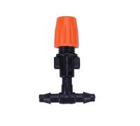 HOMOCONO 10pc Adjustable Orange Micro Drip Nozzle with Flat Mouth Three-Way Design for Garden Hose and Plant Watering, Made of Sturdy Plastic, for Public Green Space and Agricultural