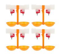 HOMOCONO 10pcs Abs Poultry Drinking Nipples for Ducks and Chickens, Easy Installation and Cleaning, Hanging Cup Chicken Drinker Suitable for Farm and Backyard Use
