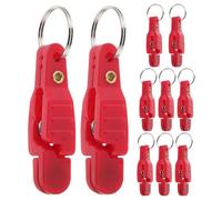 HOMOCONO 10pcs Abs Trolling Fishing Downrigger Snap Weight Clips with Key Ring, Compact Design and Snag Escape Capability for Bait Rigs and Snap Weight in Lure Fishing