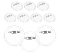 HOMOCONO 10pcs Acrylic Button Pins Badge Pack for DIY Crafts and Customisable Pin Back Locking Easy to Assemble and Versatile Blank Badges for Crafting Projects
