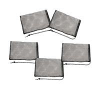 HOMOCONO 10pcs Black Mesh Filter Bags for Aquarium Fish Tank Reusable Polyester Drawstring Strainer Pouches Fine Mesh Filter for Uneaten Food Waste and Debris Removal Easy to Clean and