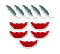HOMOCONO 10Pcs Ceramic Kitchen Utensil Holder Watermelon Fish Chopstick Rest Rack Spoon Fork Support for Dining Table Use