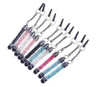 HOMOCONO 10PCS Crystal Stylus Pens Assorted Touch Pen for Tablets and Smartphones Smooth Writing Experience Ultra Responsive Tip for Touch Screens