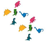 HOMOCONO 10pcs Cute Cartoon Dinosaur Pins, Lightweight Zinc Alloy Animal Lapel Pin Badges for Clothing and Shirts, Travel-friendly Brooches for Shopping and Travel