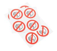 HOMOCONO 10pcs Do Not Touch Sticker Self Adhesive Vinyl Decals for Dangerous Equipment, Easy to Use and Not Easy to Tear, for Equipment Factory and Many Other Scenes