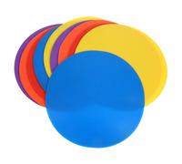HOMOCONO 10pcs Football Training Sign Discs, round PVC Floor Markers | High Visibility Colours, Visible Floor Setup, Gym Class and Team Practice Use, Bright Colour