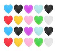 HOMOCONO 10pcs Heart Shaped Silicone Eyeglass Ear Hooks Anti Slip Retainers | Fits 2-8mm Temples, Colorful Soft Cushioning, for Reading, Sports, Parties Random Color