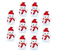 HOMOCONO 10pcs Mini Snowman Resin Ornaments Cute Xmas Landscape Decorations for for and Projects High Simulation Figures for Holiday Cheer