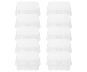 HOMOCONO 10pcs Plastic Vial Organizer Box for Medicine and Serum Vials, Sturdy Storage Container with Multiple Compartments and Click-Closure, Efficient Sorting and Protection