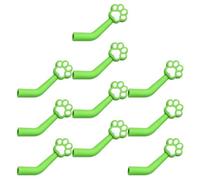 HOMOCONO 10pcs Portable Green Silicone Protective Cover for Cuticle Nipper and Tweezers with Cute Cat Paw Design, Prevents Scratching and Keeps Sharp Tips Safe for Travel and Salon Use