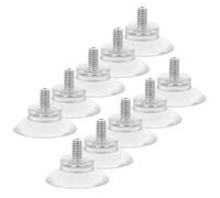 HOMOCONO 10pcs PVC Suction Cups with M6 Screws Threaded Rods Antislip Easy Installation Suction Hooks for Glass Car and Bathroom Walls