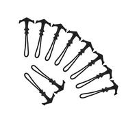 HOMOCONO 10pcs T-Shaped Zipper Pulls for Backpack and Luggage, Detachable Anti-Slip Rope Handles Made of Silicone and PVC, for Wearing Gloves or DIY Replacement