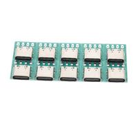 HOMOCONO 10pcs Usb Type-c Female Connector Board Usb c Receptacle Adapter Pcb Converter for Diy Data Cable Transmission Compatible with 3.1 Devices