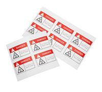 HOMOCONO 10pcs Warning Hot Surface Sign Self-adhesive Synthetic Adhesive Stickers Easy to Carry Mechanical Surface Safety Warning Decals