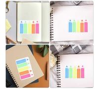 HOMOCONO 1200pcs Color Pet Adhesive Page Markers Sticky Index Tabs for Students and Office Portable Reading Strips with Super Sticking Power Colors Each Practical Transparent Sentence