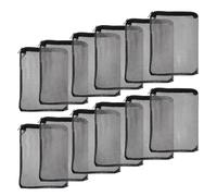 HOMOCONO 12pcs Fish Tank Filter Media Bag Reusable Fine Mesh Black | Cloth Construction, Aquarium Care Use, Compact 7.87x6.18x0.08 Inch Size
