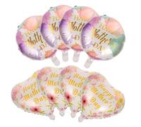 HOMOCONO 12pcs Heart-shaped Foil Balloons for Mother's Day Celebration Unique Floral Design for Home Decor and Party Supplies Create Unforgettable Memories Beautiful Ornaments