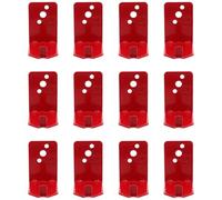 HOMOCONO 12pcs L Shaped Fire Extinguisher Mount Wall Hooks for Standard 20 Lb Extinguishers, Weather Resistant Iron Brackets Suitable for Indoor and Shop Use