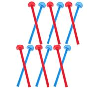HOMOCONO 12pcs Plastic Bird Perches for Parrots and Canaries, Cage Accessories to Develop Coordination and Balance Skills, Sturdy Plastic Stand for Budgie and Bird Play