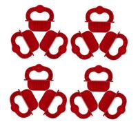 HOMOCONO 12Pcs Red Plastic 10Mm Spacers Deck Board Spacer Rings for Deck Installations, Easy-to-Use Gap Tool to Improve Work Efficiency and Prevent Warping