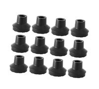 HOMOCONO 12pcs Rubber Tips for Walking Canes and Mountain Poles, Non-Slip Walking Stick Foot Covers, Sturdy Anti-Skid Cane Ends for 12mm Tube Diameter, Extend Lifespan and Minimise