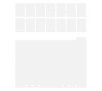 HOMOCONO 14pcs White Pp Binder Dividers for Quick Reference and Indexing, A5 Size with 6 Holes, for Research and Books Organisation