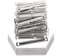 HOMOCONO 150pcs Metal Binding Clips Multi-Functional Binder Fasteners Well Polished Silver Book Binder Rings for Home and Office Use