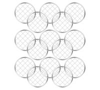 HOMOCONO 15pcs Mason Jar Flower Insert Lid round Tinplate Screen and Square Grids, Multi-functional Mason Jar Frog Lid for Organizing Pens and Brushes in Kitchens or Studios