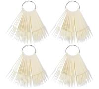 HOMOCONO 160pcs Nail Color Card Nail Art Polish Display Plastic Beige Fan-shaped Design Practice and Display