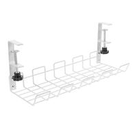 HOMOCONO 18 Pcs Wire Cable Tray Power Strips Holder Carbon Steel Thick Material Improved Storage Space Organizing Cables underneath A Desk Shelf Random Color