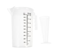 HOMOCONO 1L Plastic Measuring Jug with Lid for Kitchen Baking Cooking and Liquid Measurement at Home