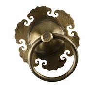 HOMOCONO 1pc Vintage Brass Door Pull Retro Style Chinese-Design Handle for Doors Gates Sturdy and for Home Decor