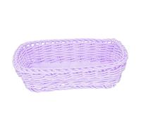 HOMOCONO 1pc Woven Storage Basket Macaron Colors Versatile Food and Sundries Organizer for Picnic Home and Desktop Organization for Items Like Towels and Cosmetics