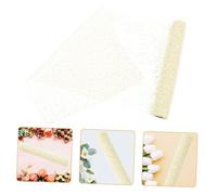 HOMOCONO 1roll Delicate Flower Wrapping Mesh Paper Decorative Yarn Wrapper for Bouquets Valentine Day Wedding Packaging Material Soft Unique Design