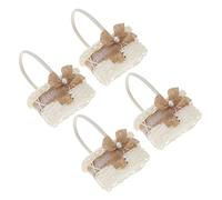 HOMOCONO 1set Adorable Decorative Mini Basket Woven Lace Paper Rope Baskets for Home Storage Nursery Organization and Flower Display Space-saving Design