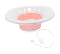HOMOCONO 1Set Sitz Bath Basin for Women Ergonomic Design Comfortable Private Wash Basin for Postpartum Care and Mobility Fits Toilets Easy to Use Pink