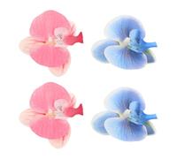 HOMOCONO 2 Pairs Orchid Flower Shoe Clips for Heels and Slippers, Elegant Plastic Sandal Decorations with User-friendly Detachable Design, for Proms and Everyday Wear in Summer