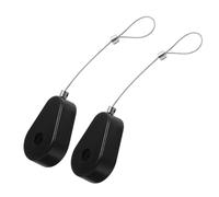 HOMOCONO 2 Pcs Anti Theft Cable Box Cable Tether Lock Adjustable Length Automatic Retraction Plastic and Steel Black for Valuable Items in Public and High-risk Areas