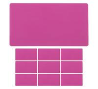 HOMOCONO 200pcs 86x54x0.21mm Rose Red Aluminum Business Card Blanks Metal Nameplates for Laser Engraving DIY Metal Blank Stamping Tags Suitable for Custom Personalised Cards