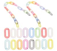HOMOCONO 200pcs Acrylic Linking Rings for DIY Crafts Quick Connect Oval Twist Link Rings for Jewelry Eyeglass Purse Bag Chains Lightweight Durable Secure