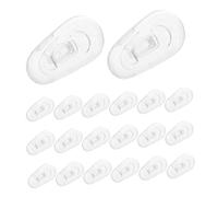 HOMOCONO 200pcs Spectacle Nose Pads Nose Pad Cushions Replacement Replaceable Bridge Bridge Insert Eyeglass Accessories Eyeglass Push in Transparent