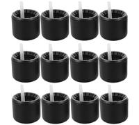 HOMOCONO 20pcs Black Plastic Essential Oil Bottle Caps with Matte Finish Grip and Flat Top Design, Easy Stacking Sealing Caps for Glass Bottles, for Wet Environments and Households
