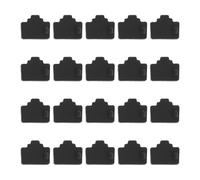 HOMOCONO 20pcs Black Silicone Rj45 Interface Dust Plugs Resistant to High Temperatures and Preventing Foreign Matter Entering, Network Interface Protective Caps for Router and Ethernet Hub